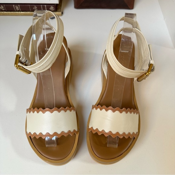 See By Chloe White and Tan Sandals - Picture 3 of 9